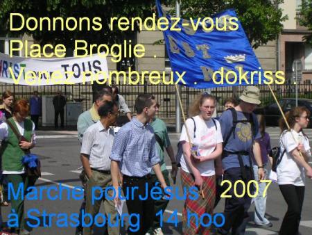  Marche pour Jésus bienvenue  bonjour