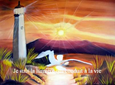 La lumière qui conduit  à la vie . bonjour .